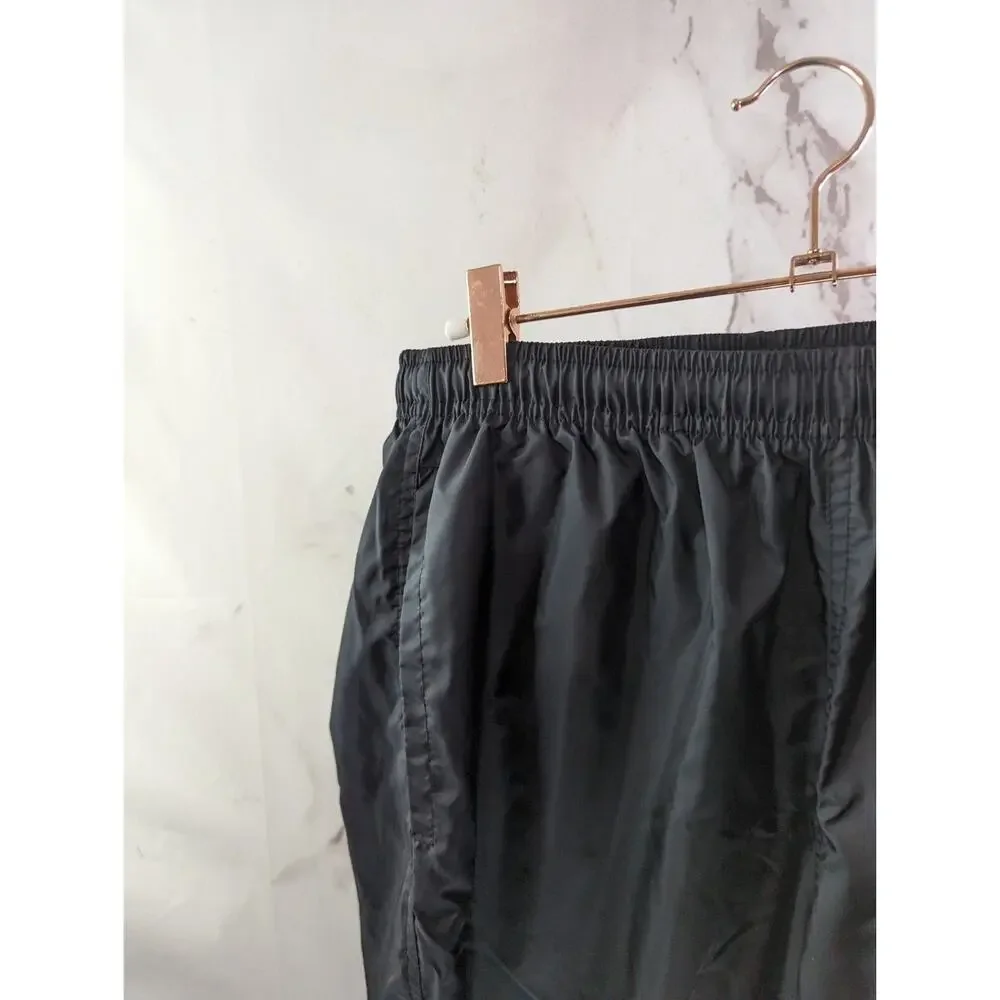 Vintage Nike Pant Womens Large Windbreaker Track Black Lightweight Shell 90s